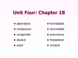 Unit Four: Chapter 18