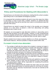 Policy and Procedures for D ealing with A bsconder s a