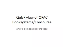 Quick view of OPAC