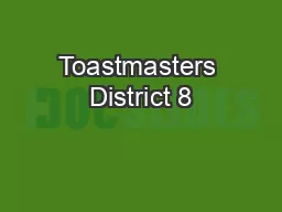 Toastmasters District 8