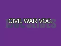 CIVIL WAR VOC.