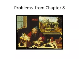 Problems  from Chapter 8