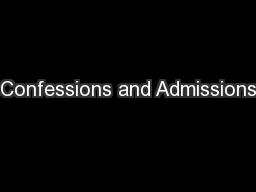 Confessions and Admissions