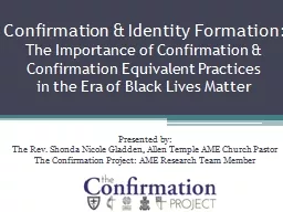 Confirmation & Identity Formation: