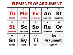 The Argument Unit