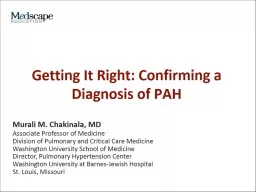 Getting It Right: Confirming a Diagnosis of PAH