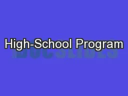 High-School Program