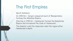 The First Empires