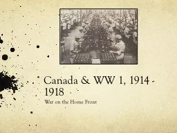 Canada & WW 1, 1914