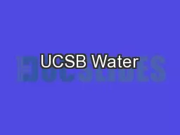 UCSB Water