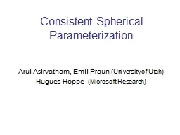 Consistent Spherical Parameterization
