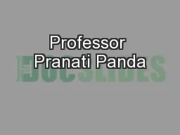 Professor Pranati Panda