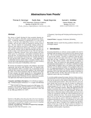 Abstractions from Proofs Thomas A