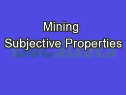 Mining Subjective Properties