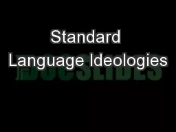 Standard Language Ideologies