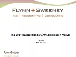 The 2014 Revised FFIEC BSA/AML Examination Manual
