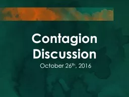 Contagion Discussion