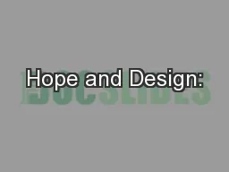 Hope and Design: