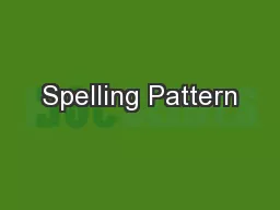 Spelling Pattern