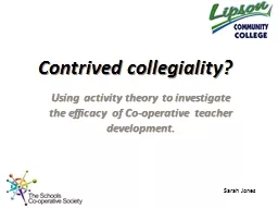 Using activity theory to investigate the efficacy of Co-ope
