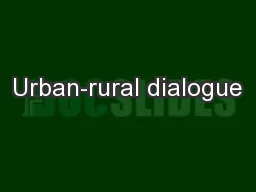 Urban-rural dialogue