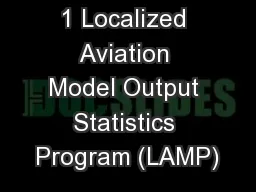 1 Localized Aviation Model Output Statistics Program (LAMP)