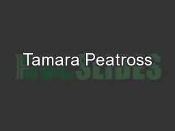 Tamara Peatross