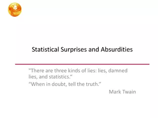 Statistical Surprises and Absurdities There are three
