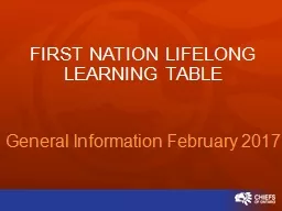 FIRST NATION LIFELONG LEARNING TABLE