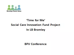 Social Care Innovation Fund Project