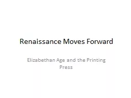 Renaissance Moves Forward
