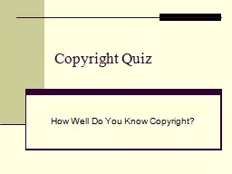 Copyright Quiz