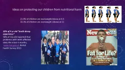 21.9% of children are overweight/obese at 4-5