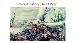 World History: Unit 1 WWI