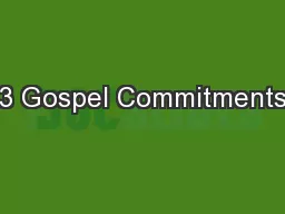 3 Gospel Commitments