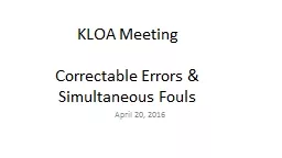 KLOA Meeting