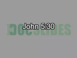 John 5:30