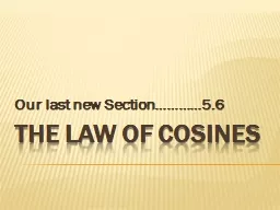 The Law of cosines