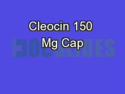 Cleocin 150 Mg Cap