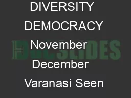 INDIAN SOCIOLOGICAL SOCIETY XL  th  ALLINDIA SOCIOLOGICAL CONFERENCE ON DEVELOPMENT DIVERSITY  DEMOCRACY November    December   Varanasi Seen Organized by DEPARTMENT OF SOCIOLOGY MAHATMA GANDHI KASHI 