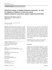 ORIGINAL ARTICLE Molecular leakage at implantabutment