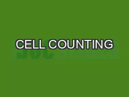 CELL COUNTING