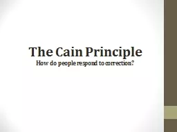 The Cain Principle