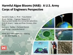Harmful Algae Blooms (HAB):  A U.S. Army Corps of Engineers