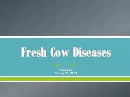Fresh Cow Diseases