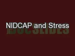 NIDCAP and Stress