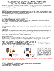 ABY SELECTOR  COMBINER INSTRUCTIONS The ABY was design
