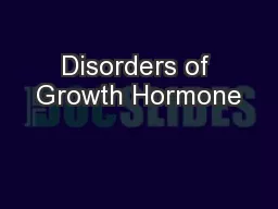 Disorders of Growth Hormone