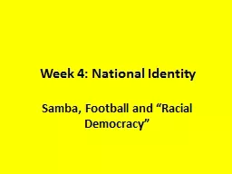 Week 4: National Identity