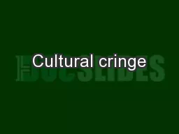 Cultural cringe